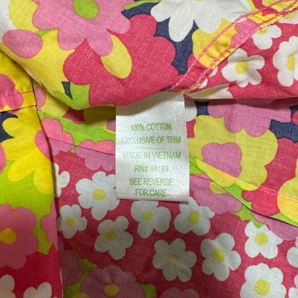 Lilly Pulitzer Y2K 6 Fitted Lightweight Long Sleeve ButtonUp Multicolor Shirt - Picture 4 of 12